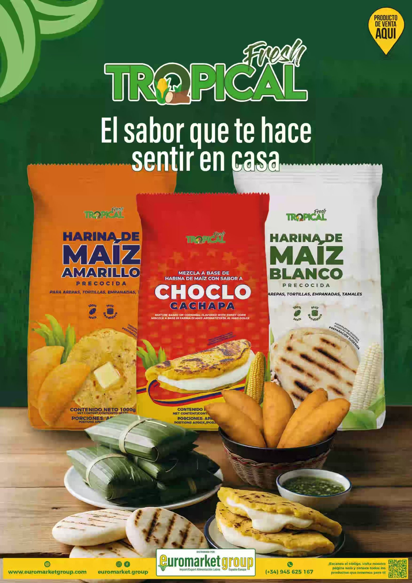 cartel tropical fresh harinas